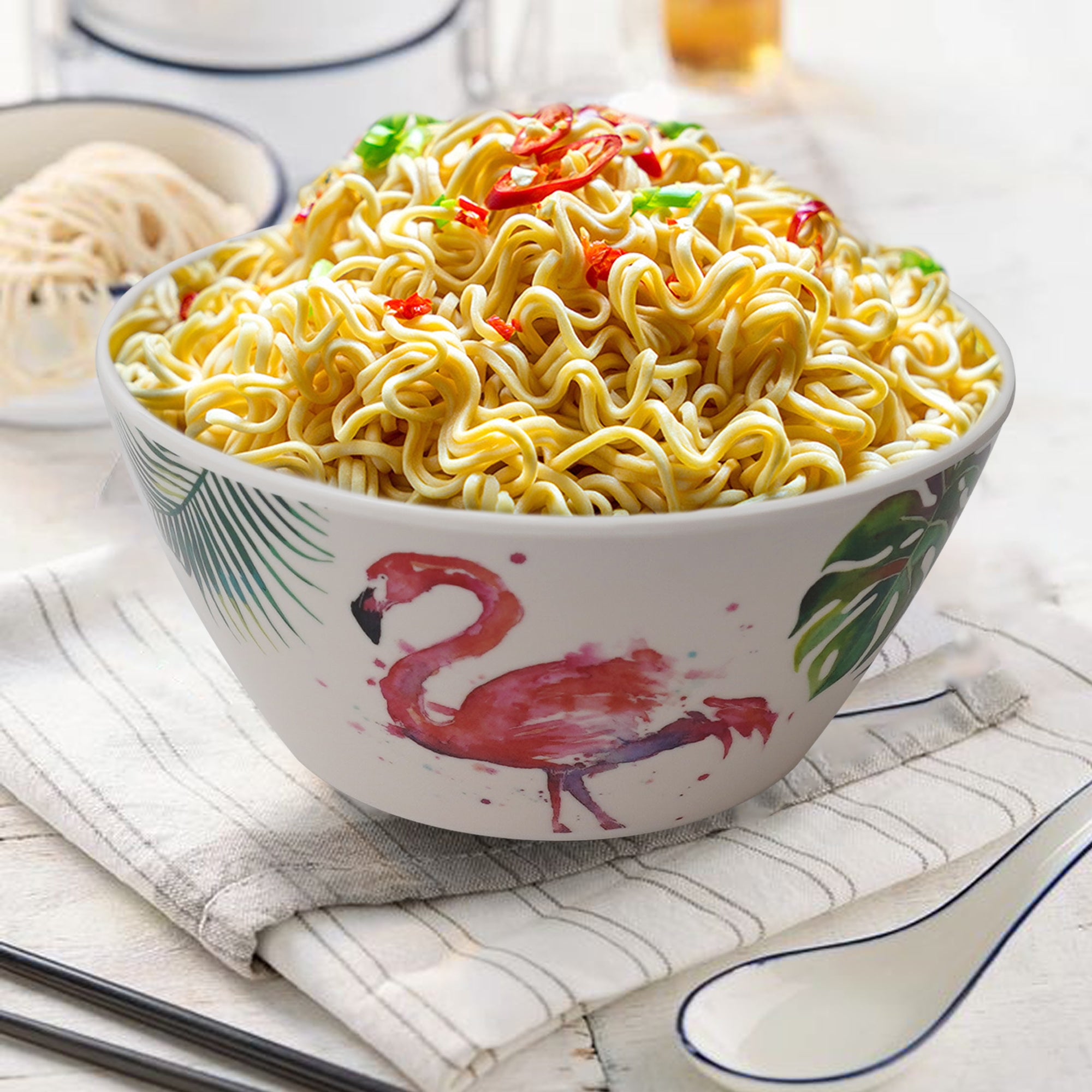 Stehlen 100% Pure melamine Round Maggie Bowl  -Flamingo