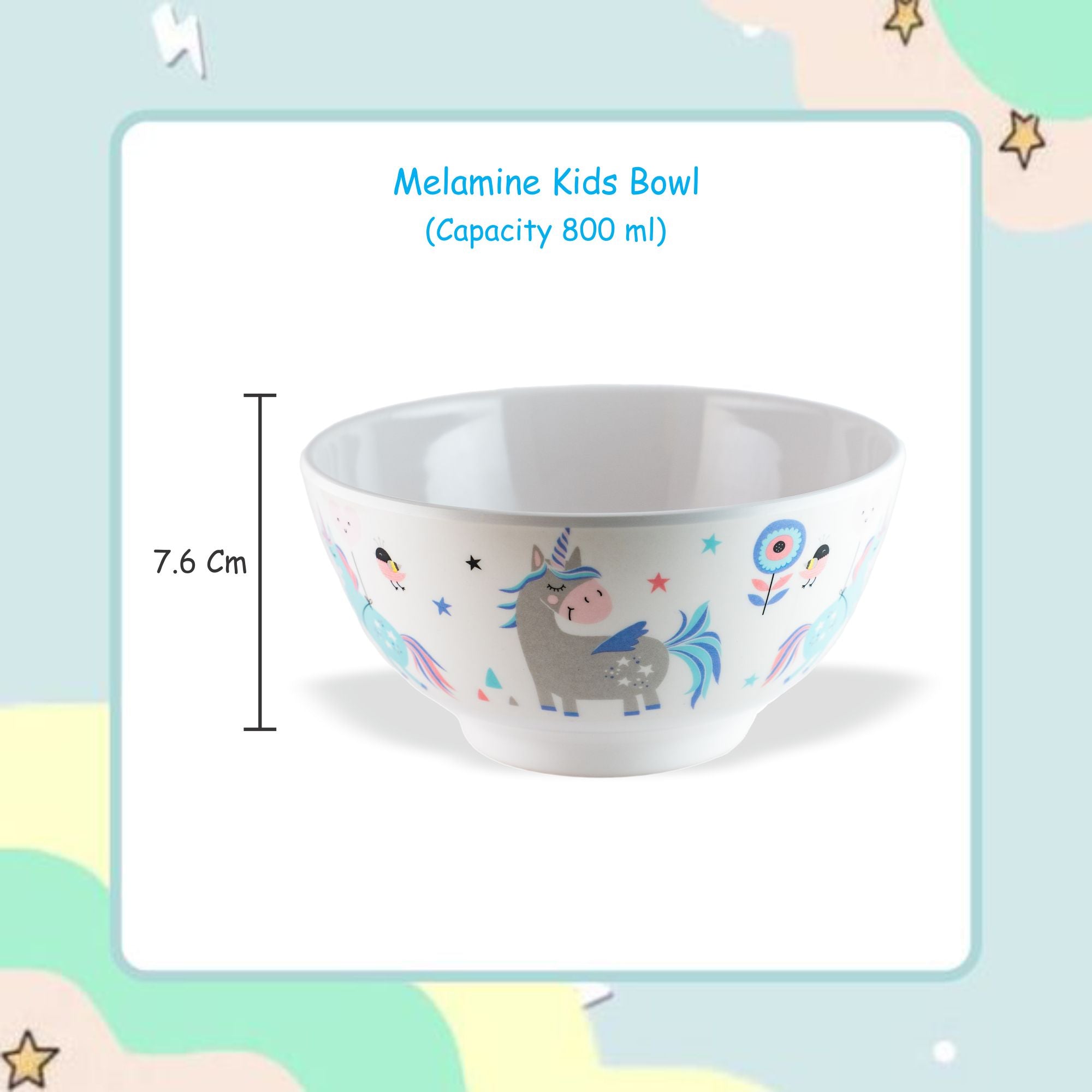 Stehlen Kids Dinnerware Bowl-Blue Unicorn