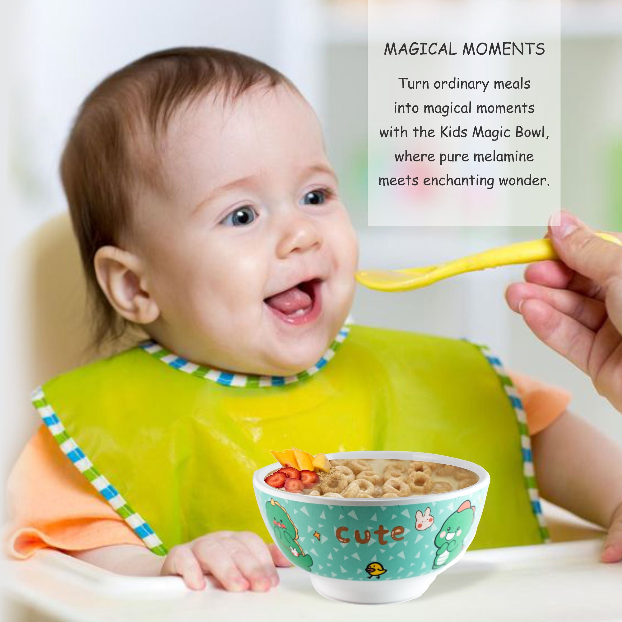 Stehlen Kids Dinnerware Bowl- Green Peas