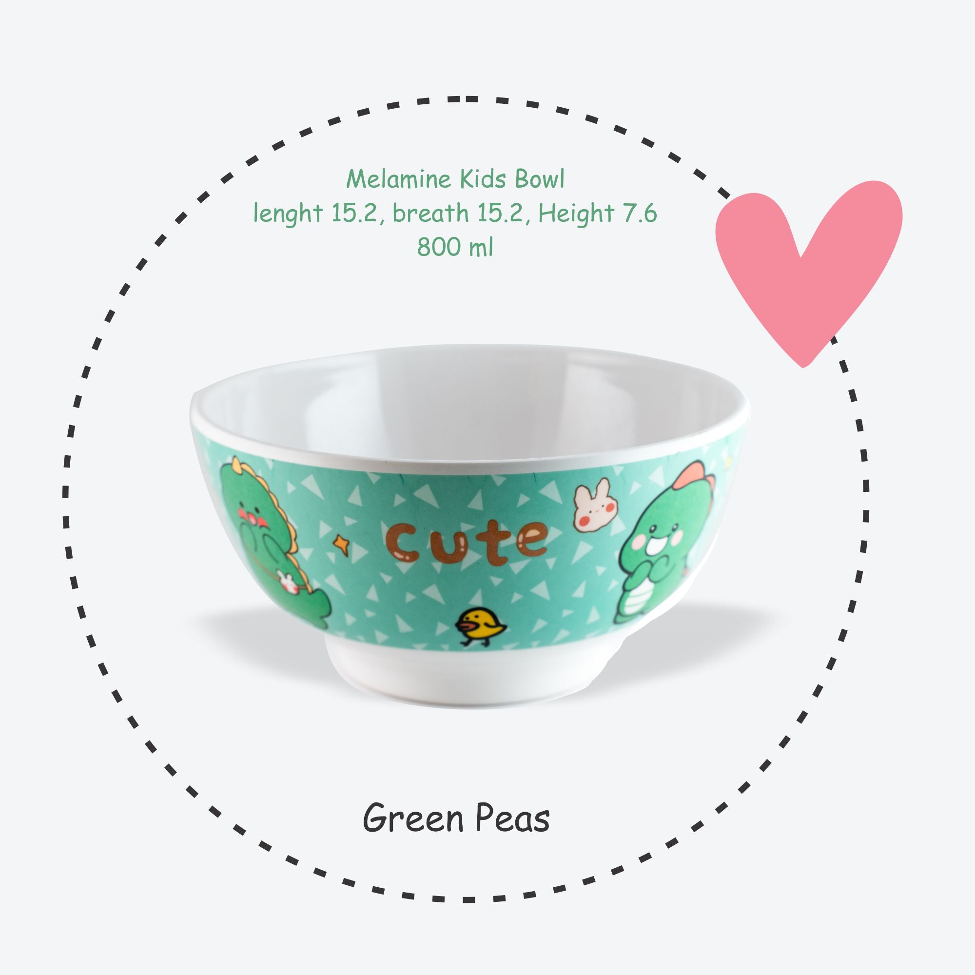 Stehlen Kids Dinnerware Bowl- Green Peas
