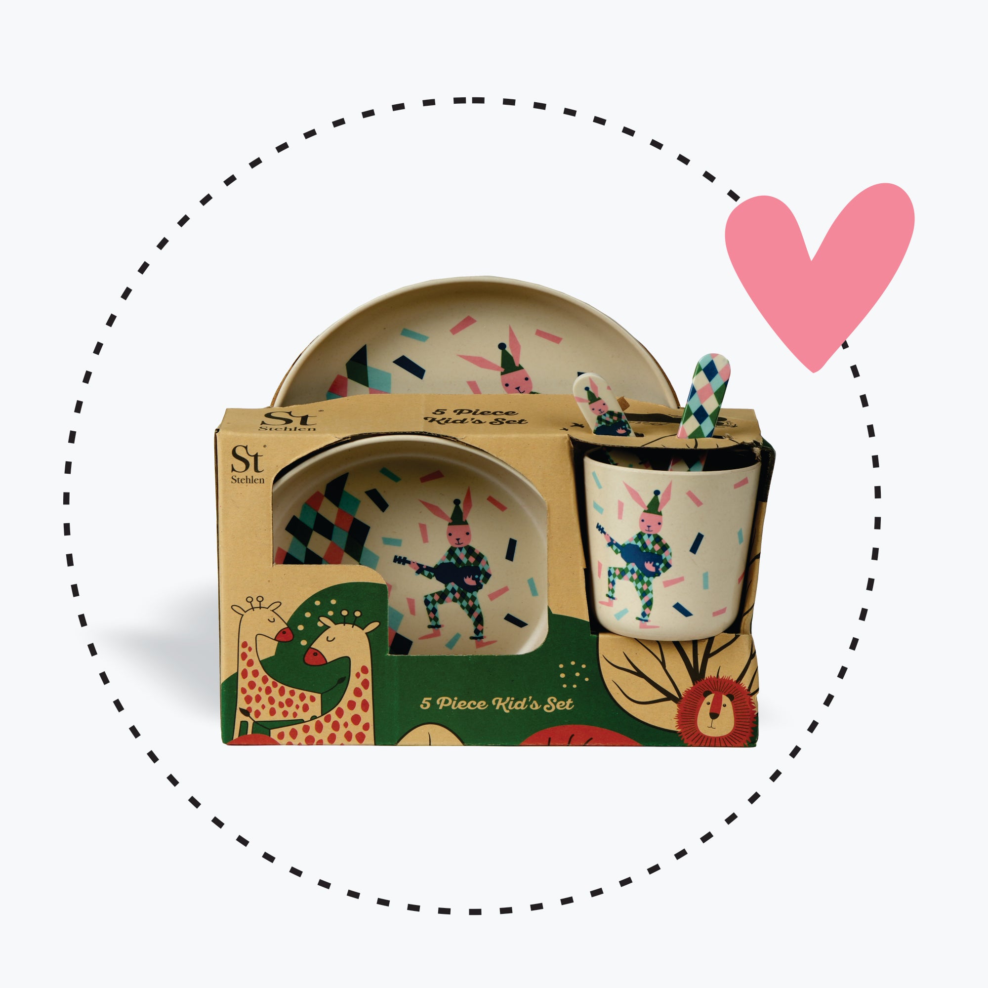 Stehlen set of 5 pcs kids feeding set, Pure melamine, GALA LAND