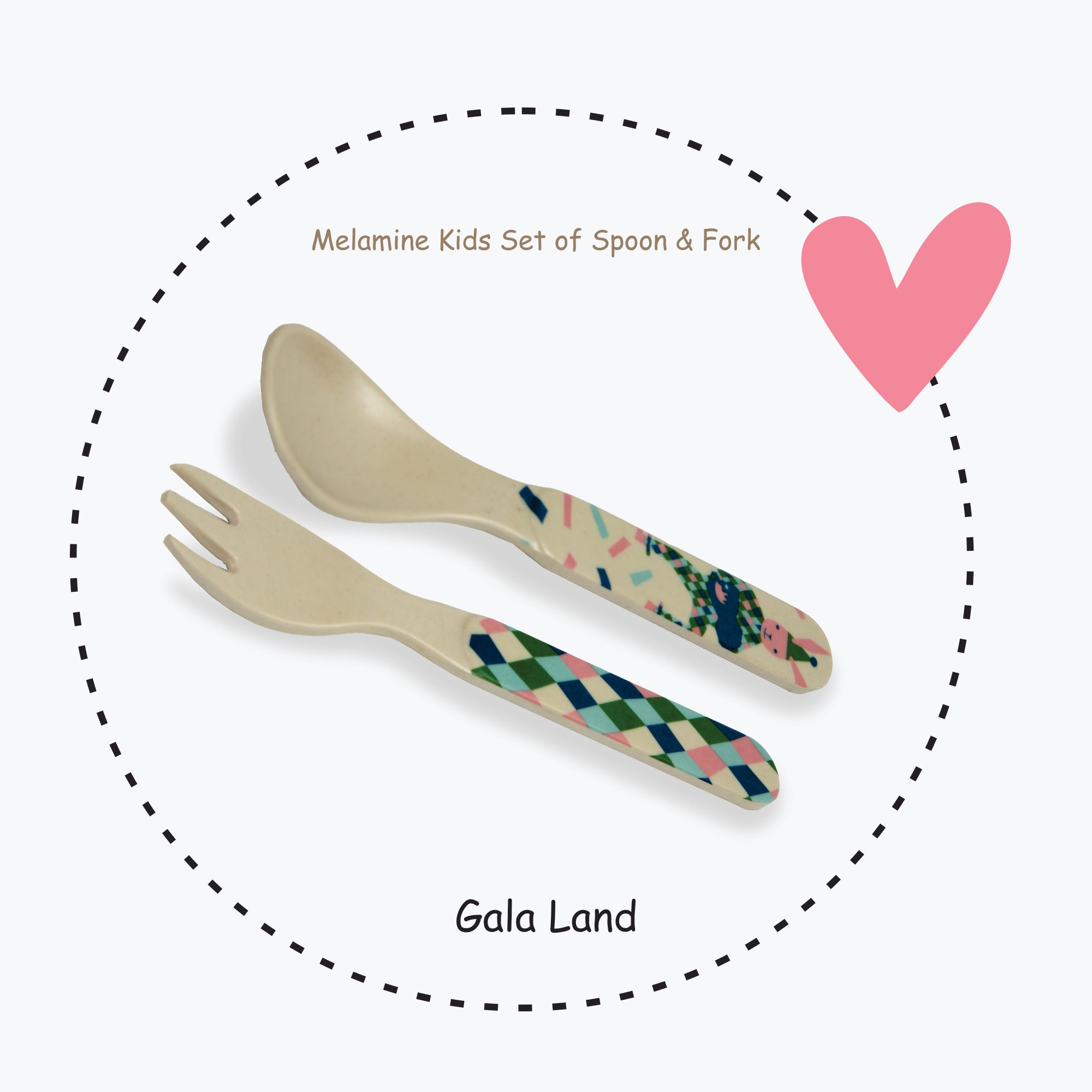 2-Piece Kids Feeding Set (Spoon and Fork)- Gala Land