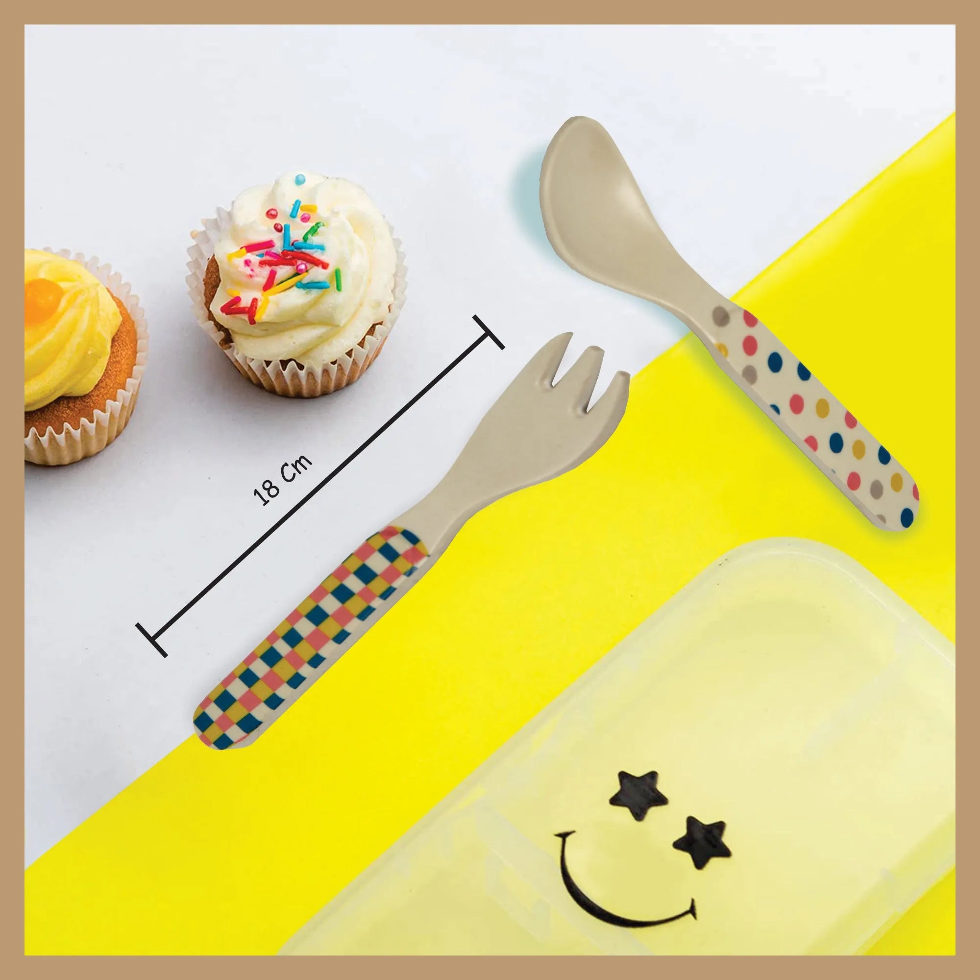 Bear Stageland Kids Feeding Set (Spoon & Fork) (2 Pcs) | Unbreakable, BPA Free & 100% Food Safe