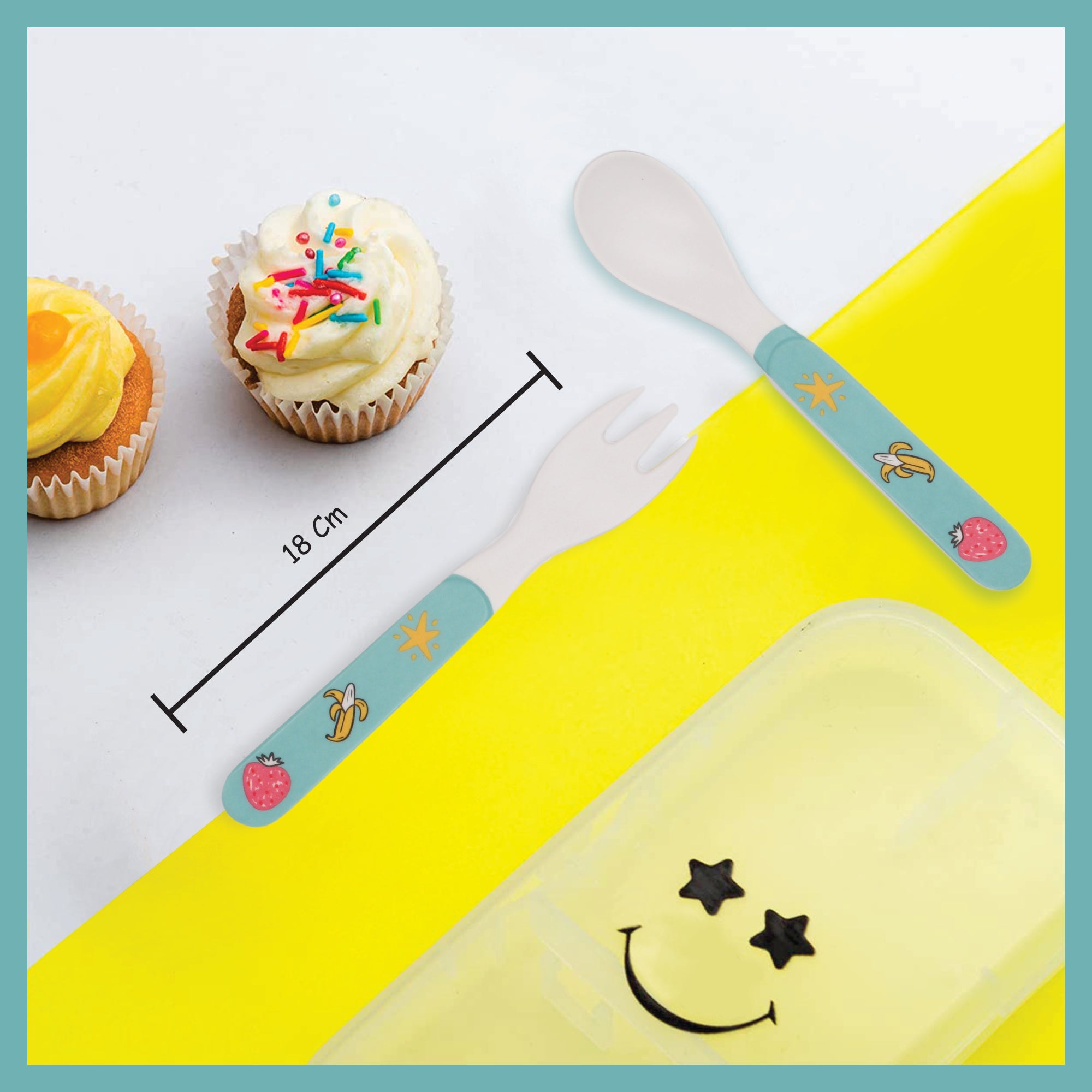 2-Piece Kids Feeding Set (Spoon and Fork)-  Dancing Dino