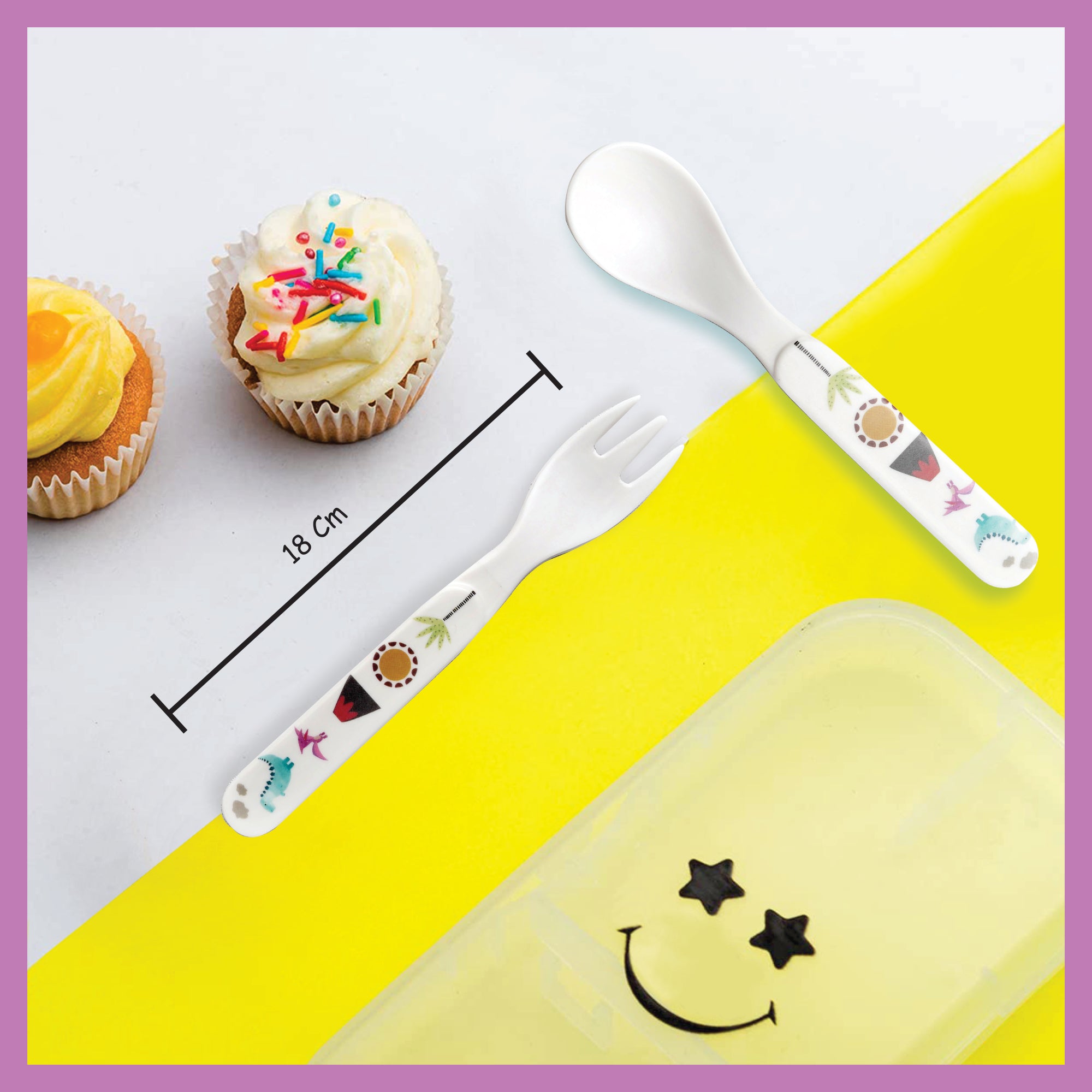 2-Piece Kids Feeding Set (Spoon and Fork)- Dinosaur