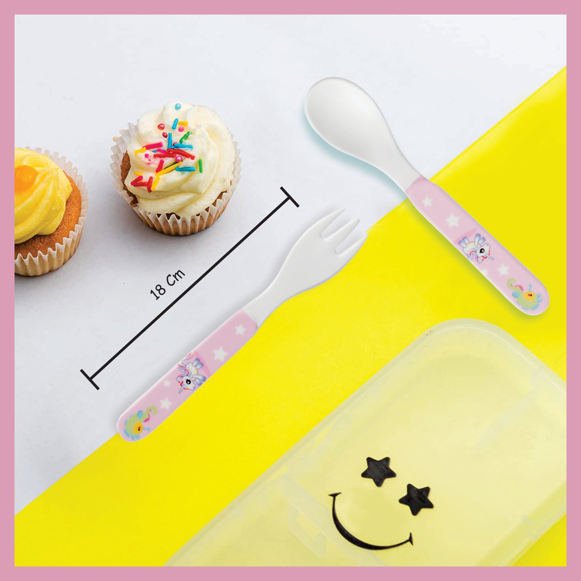 2-Piece Kids Feeding Set (Spoon and Fork) - Unicorn