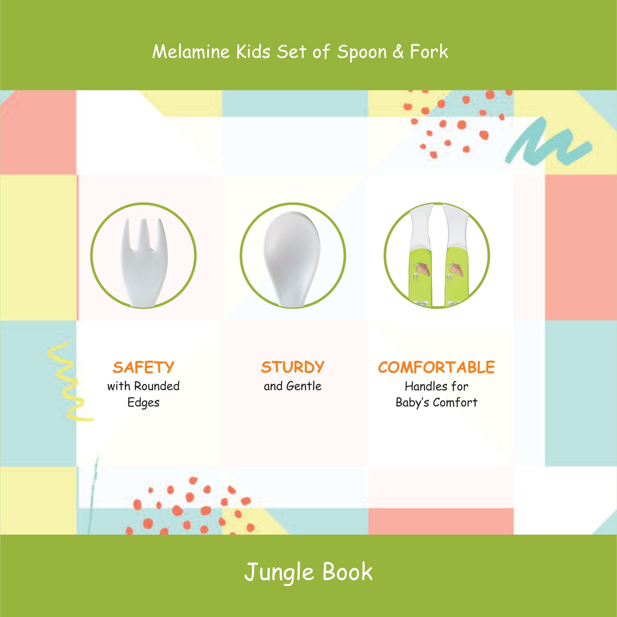 2-Piece Kids Feeding Set (Spoon and Fork)- Jungle Book