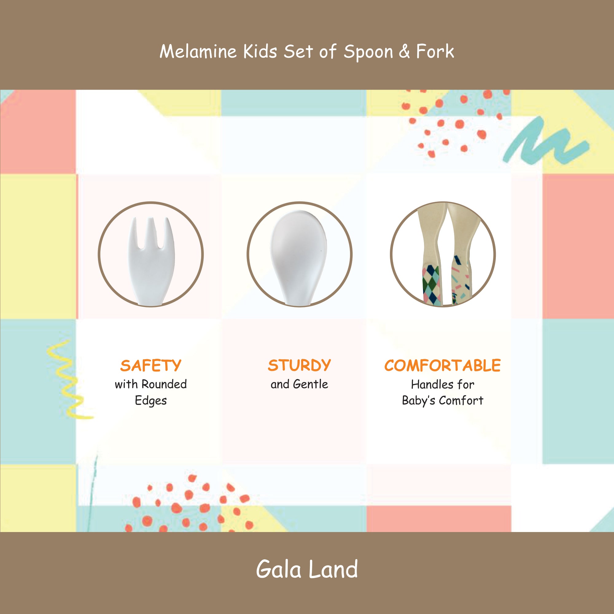 2-Piece Kids Feeding Set (Spoon and Fork)- Gala Land
