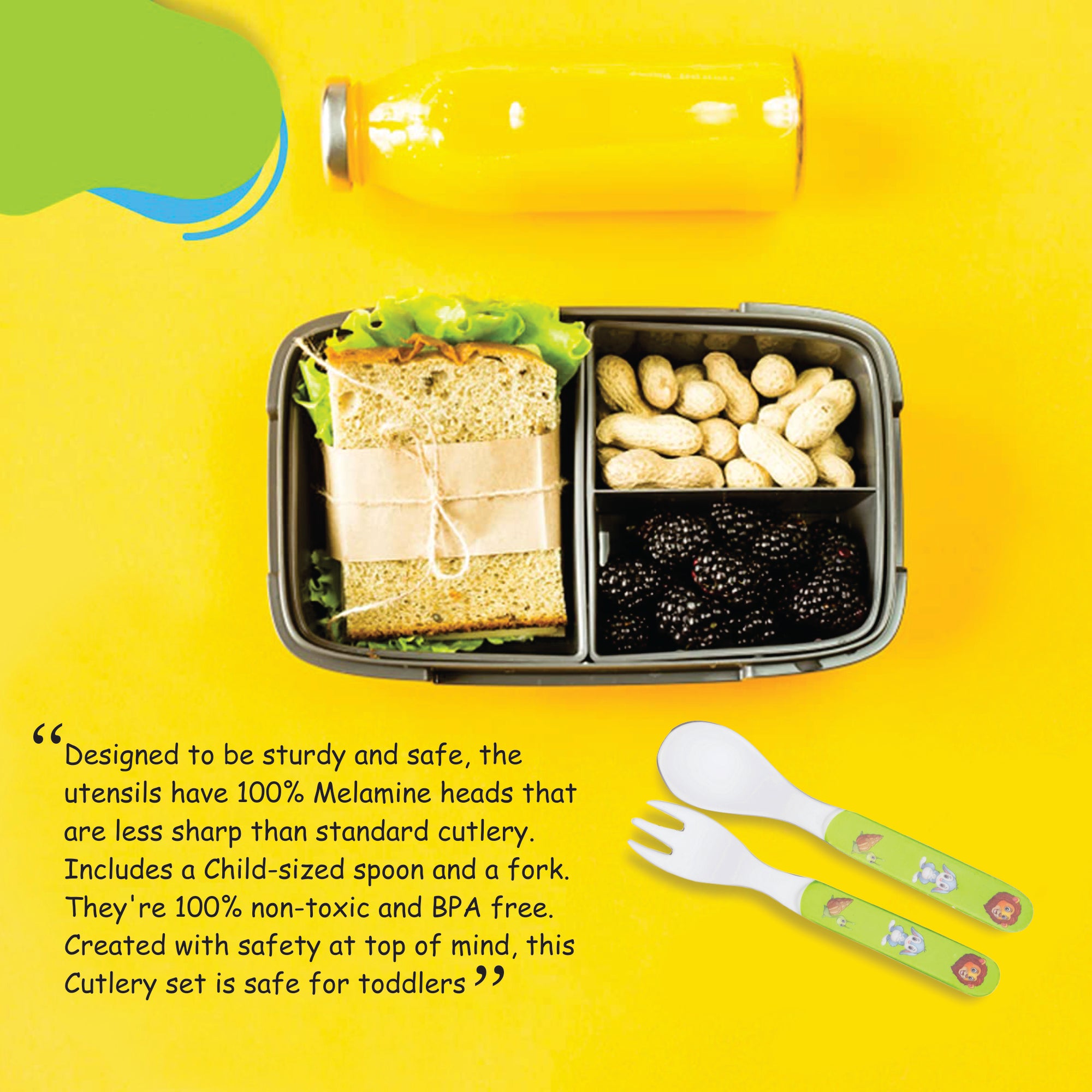 2-Piece Kids Feeding Set (Spoon and Fork)- Jungle Book