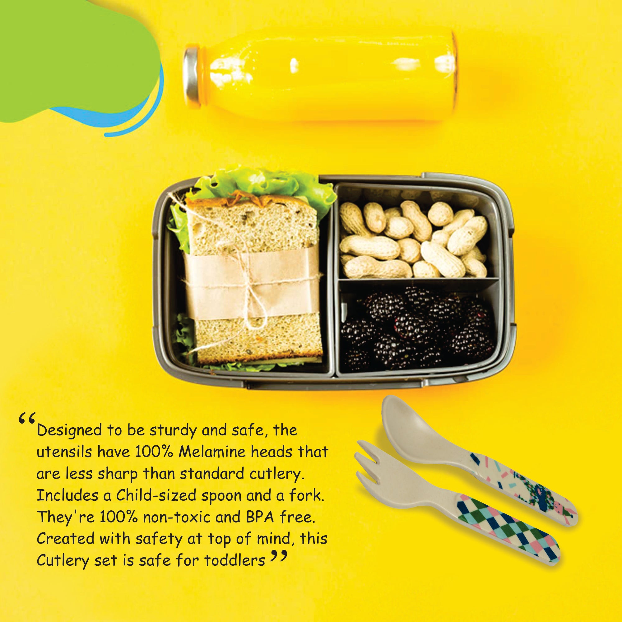 2-Piece Kids Feeding Set (Spoon and Fork)- Gala Land