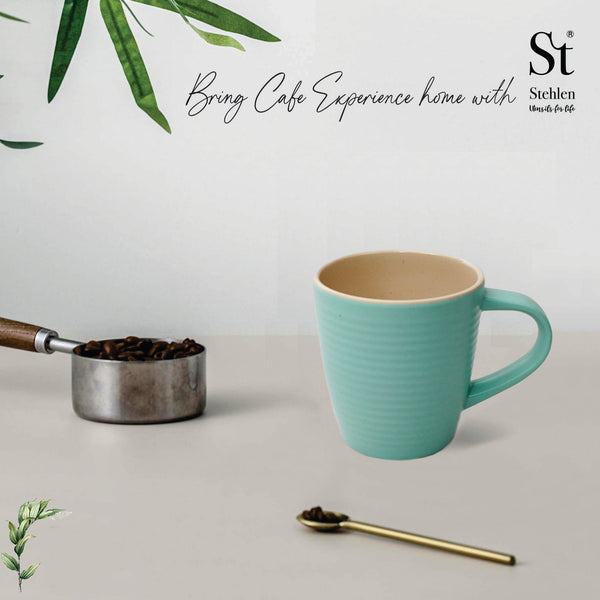 Stehlen 100% Pure melamine Tea Mugs Dishwasher safe, FDA Approved, Heat resistant upto 140 degrees, Elegant, Durable, and Versatile for Every Occasion -Green