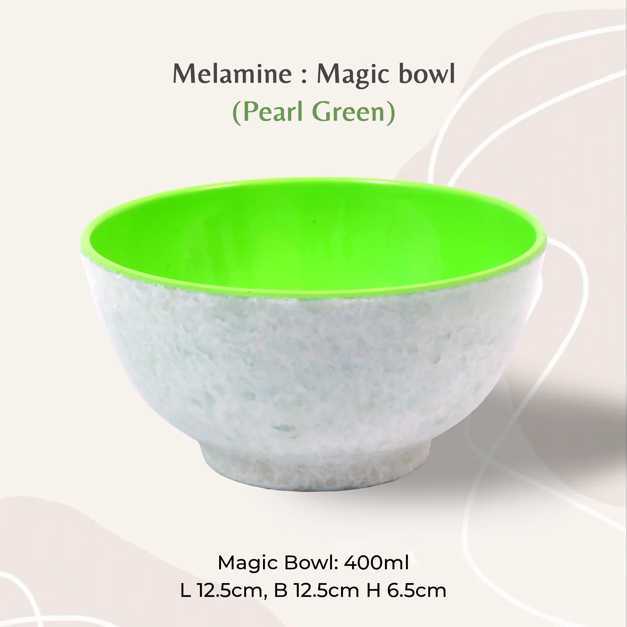 Stehlen 100% Pure melamine Magic Bowl,400ml- Pearl Green
