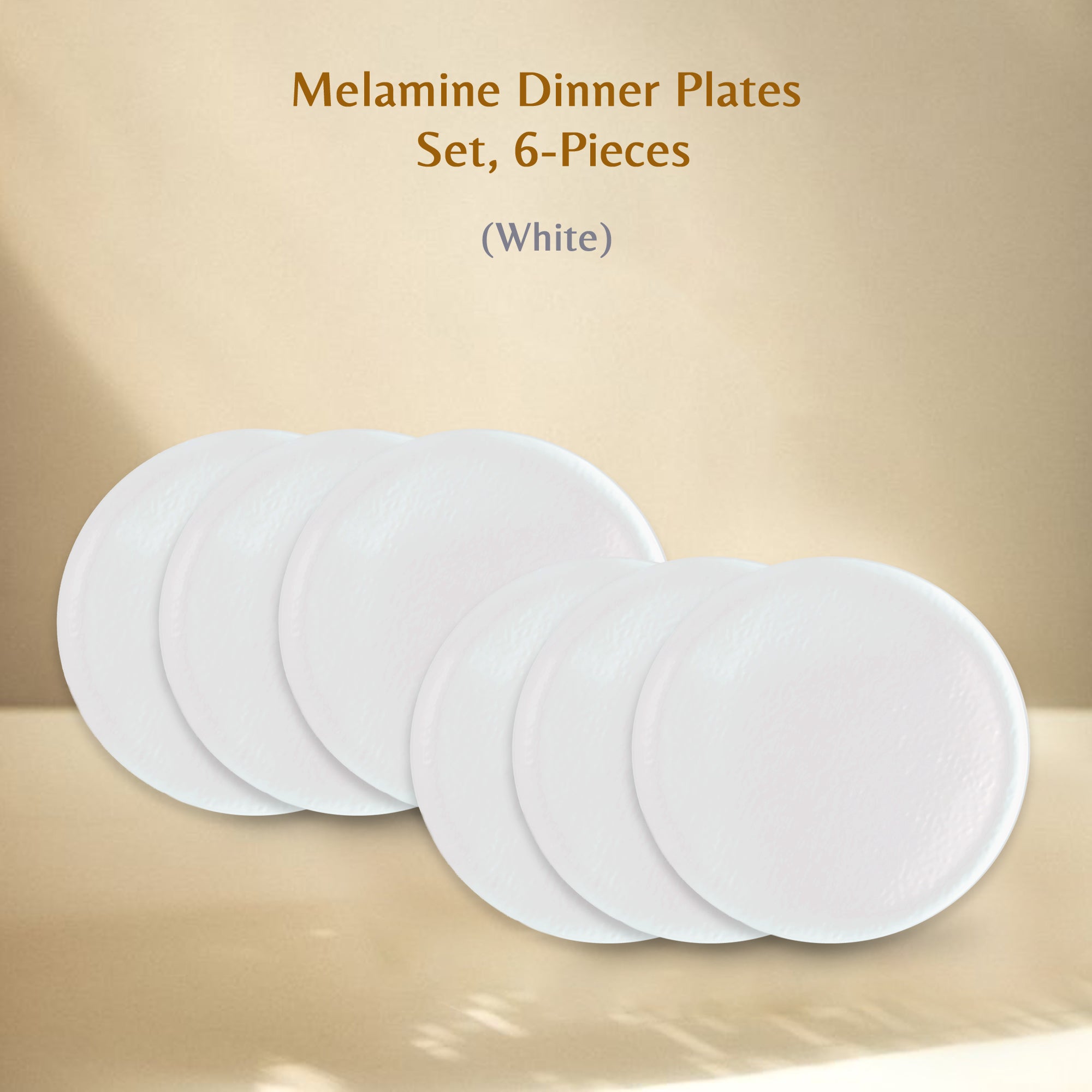 Stehlen Donna Hammered Dinnerware, Pure melamine, Kitchen Set for home- White